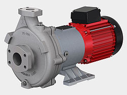 Close-coupled pumps with magnetic coupling